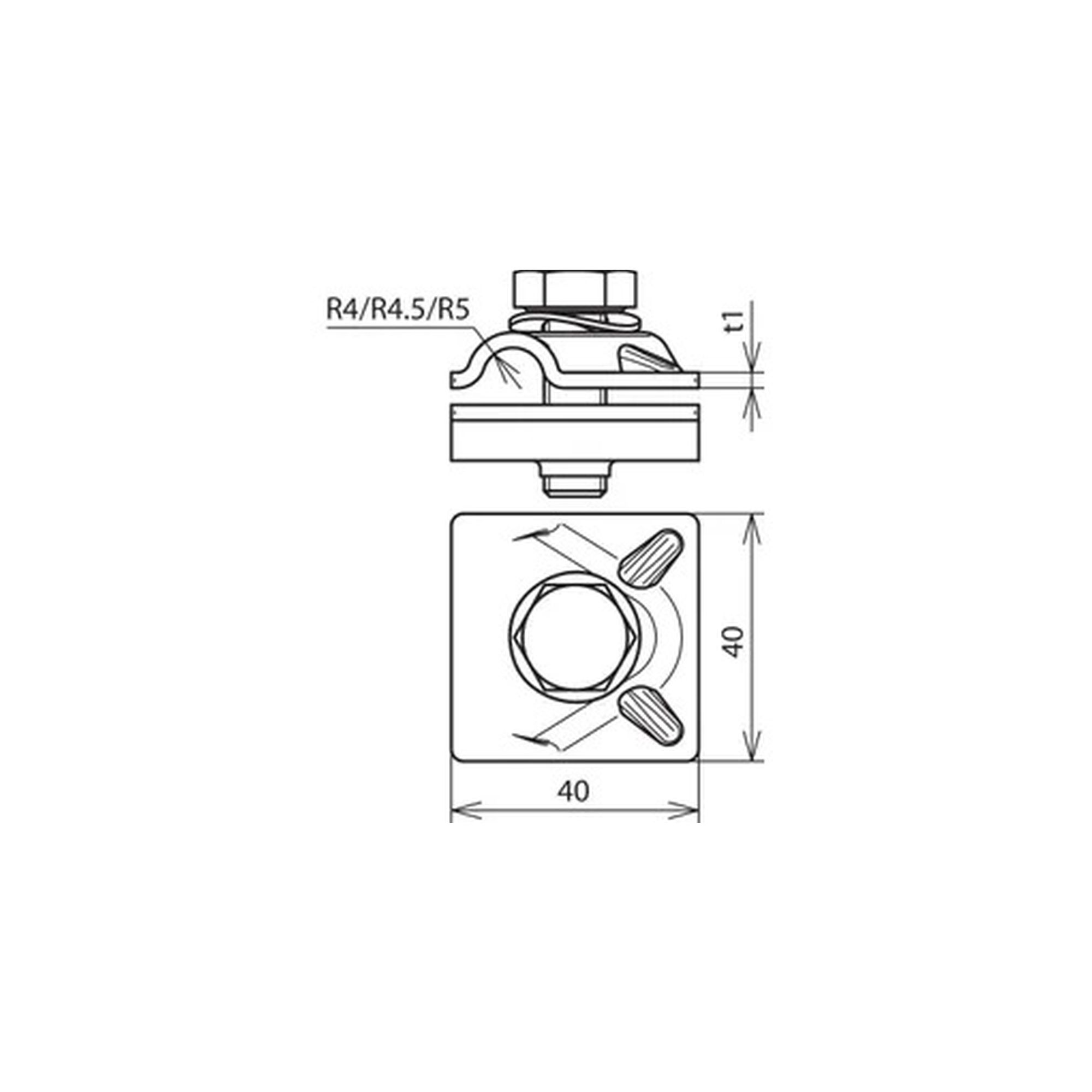 Abrazadera MV Al para Rd 8-10mm DEHN 390551 - Imagen 2