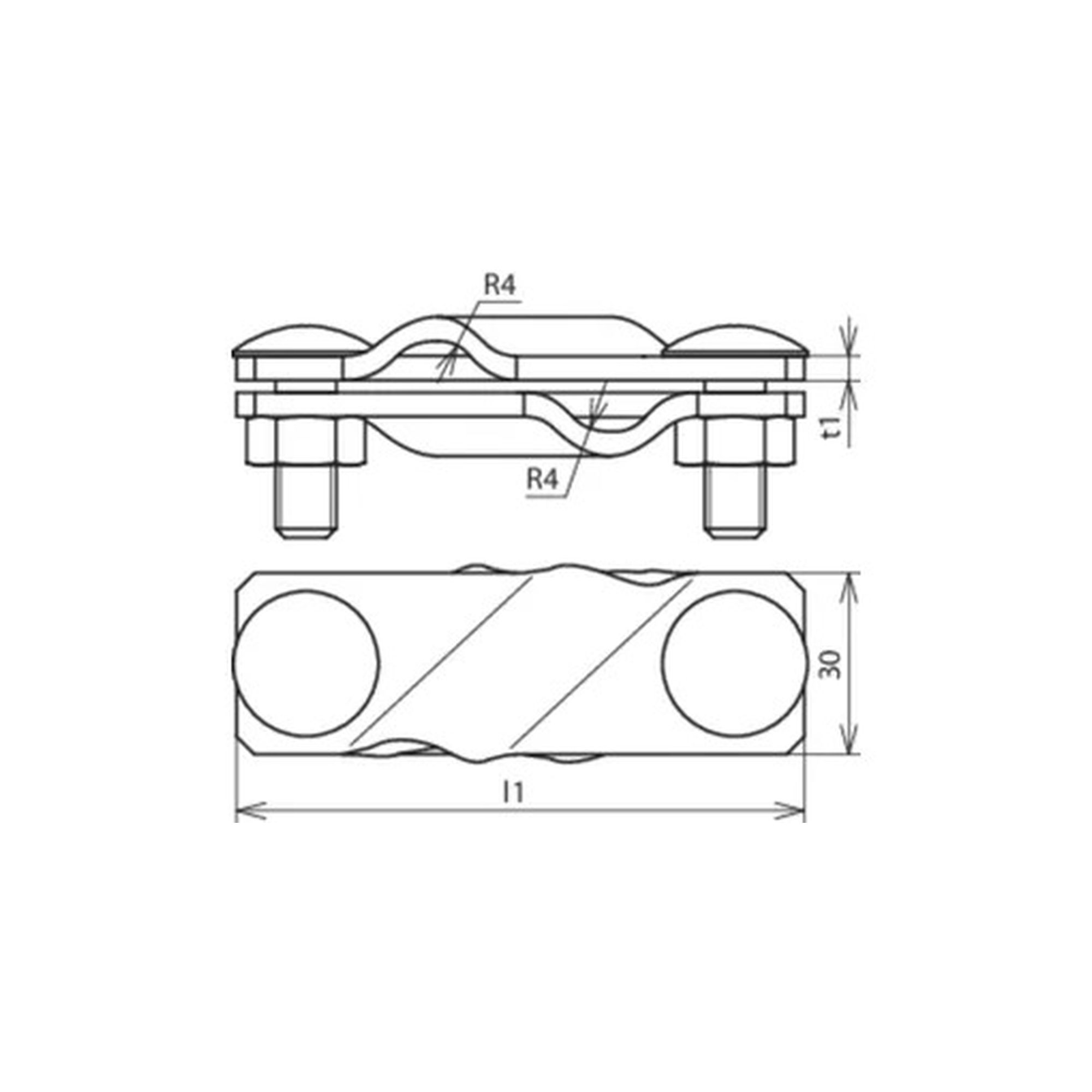 Abrazadera SV St/tZn para Rd 7-10/7-10mm - / Abrazadera SV galvanizada para cable redondo 7-10/7-10mm - DEHN 308220 - Imagen 2