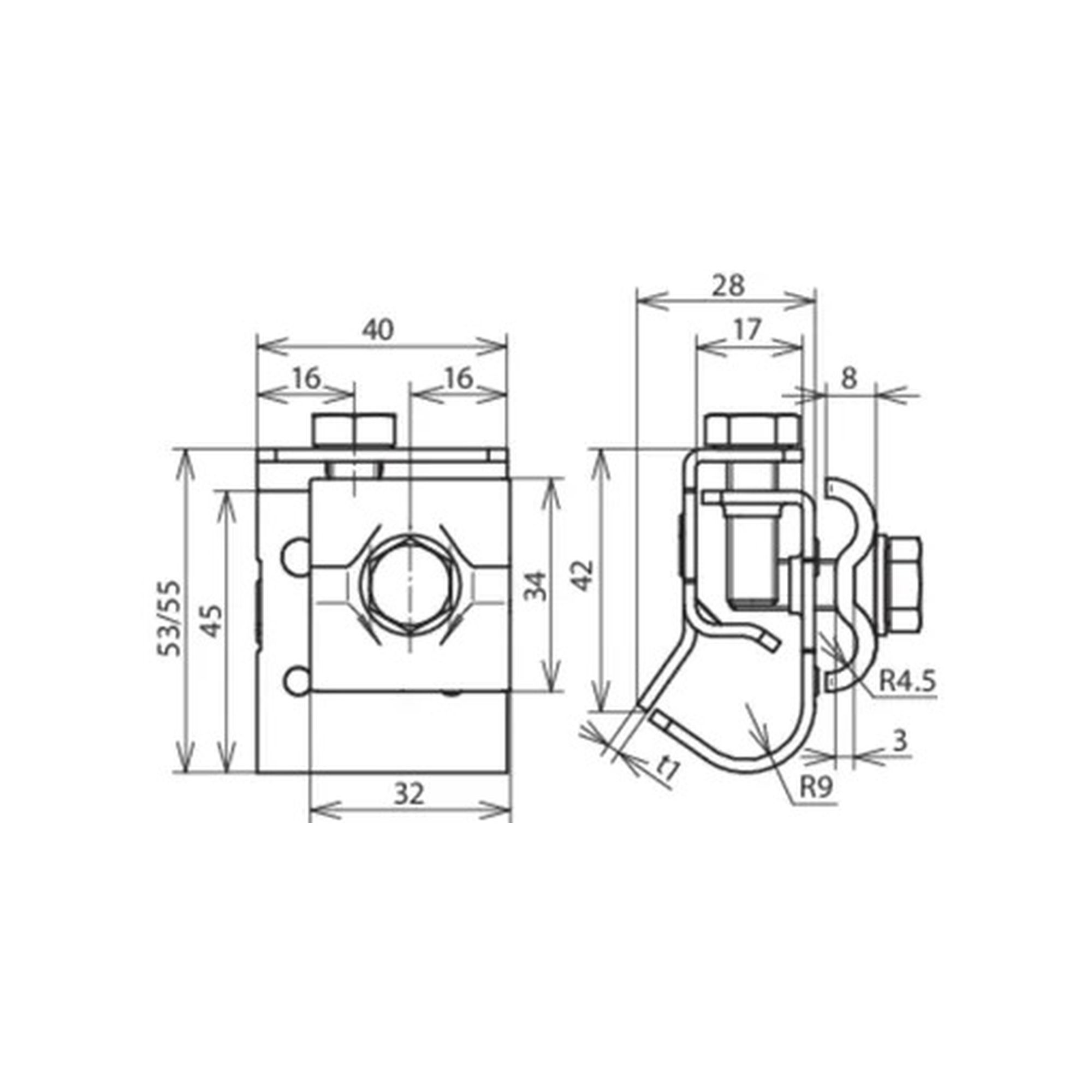 Abrazadera de canalón St/tZn para reborde 16-22mm / Grapa para canalón galvanizada para borde de 16-22mm DEHN 339050 - Imagen 2