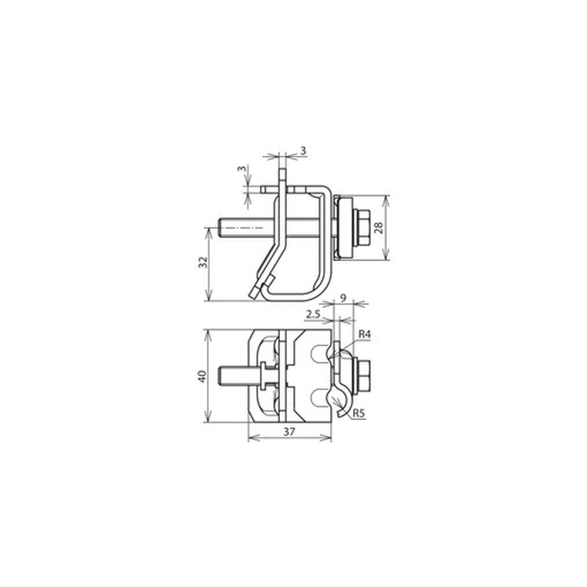 Abrazadera de canalón St/tZn para reborde 16-22mm / Grapa para canalón galvanizada para borde de 16-22mm DEHN 339100 - Imagen 2