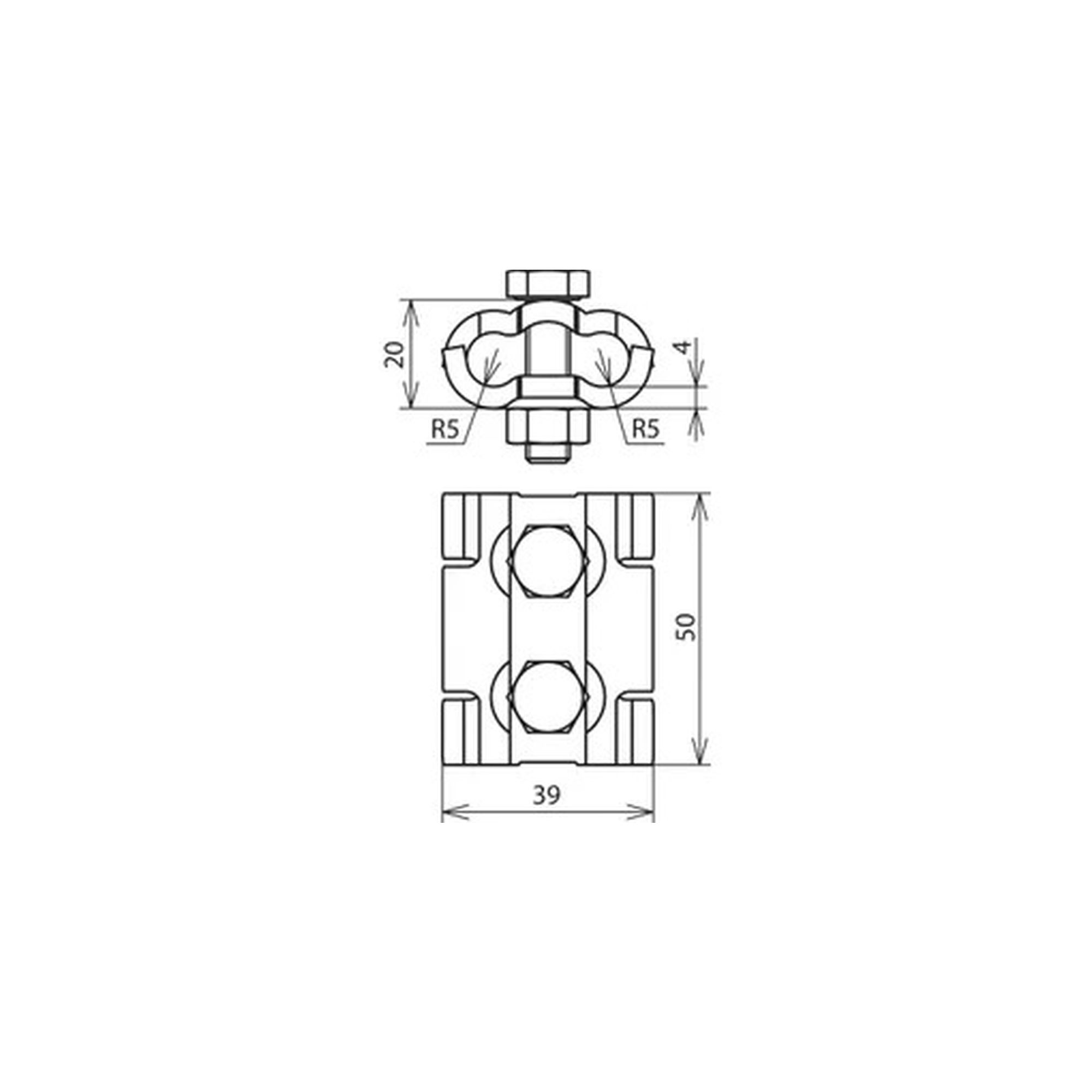 Conector paralelo St/tZn para / Conector paralelo galvanizado para DEHN 305000 - Imagen 2