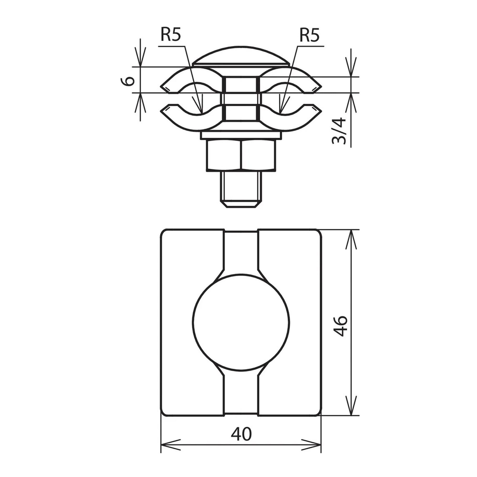 Conector paralelo St/tZn para / Conector paralelo galvanizado para DEHN 306020 - Imagen 2