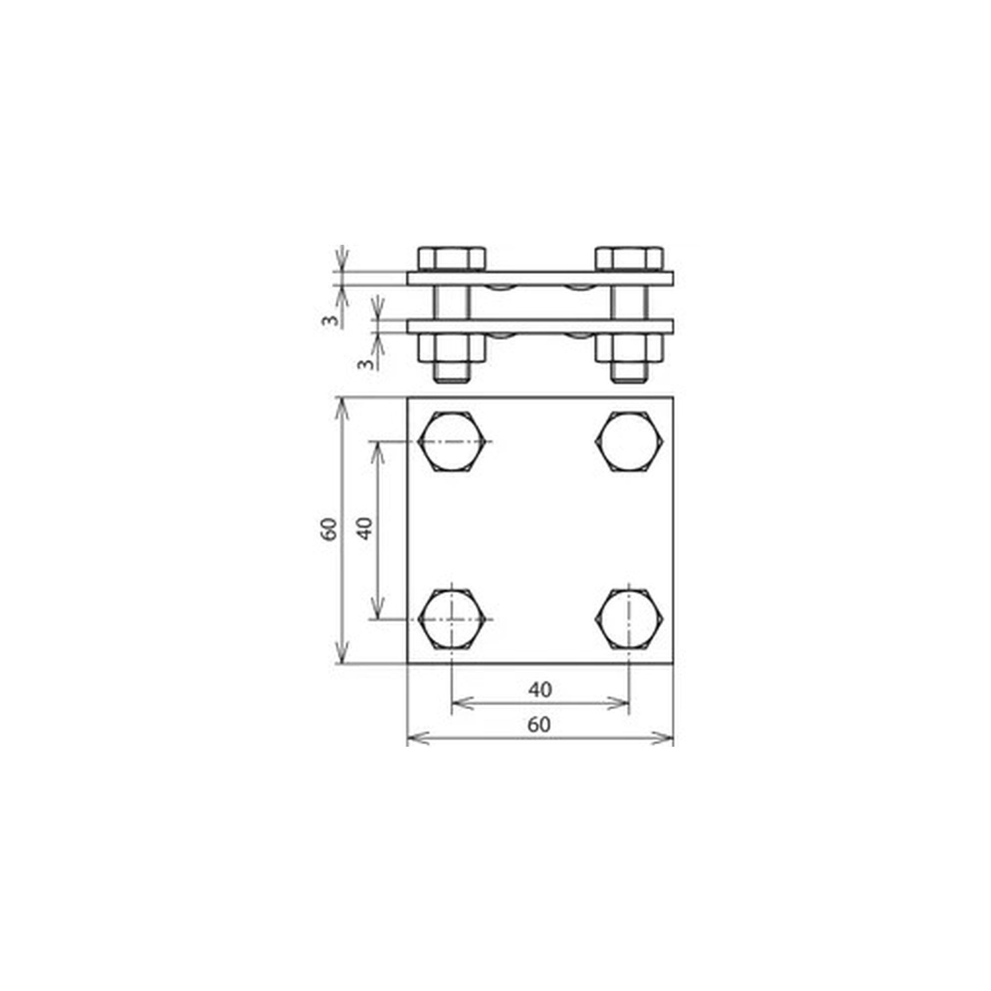 Conector variable St/tZn para Fl 30/30mm DEHN 318033 - Imagen 2