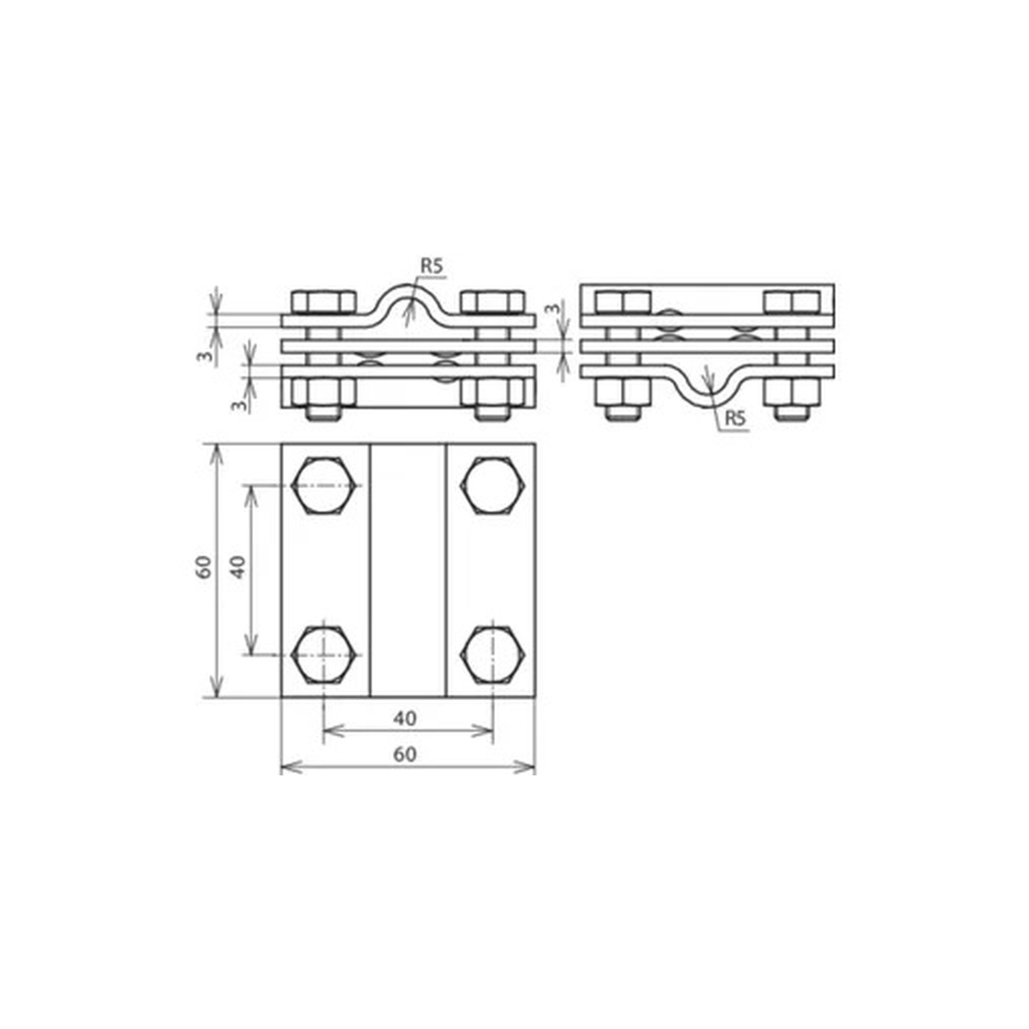 Conector variable St/tZn para Rd 8-10/8-10mm - Rd DEHN 319201 - Imagen 2