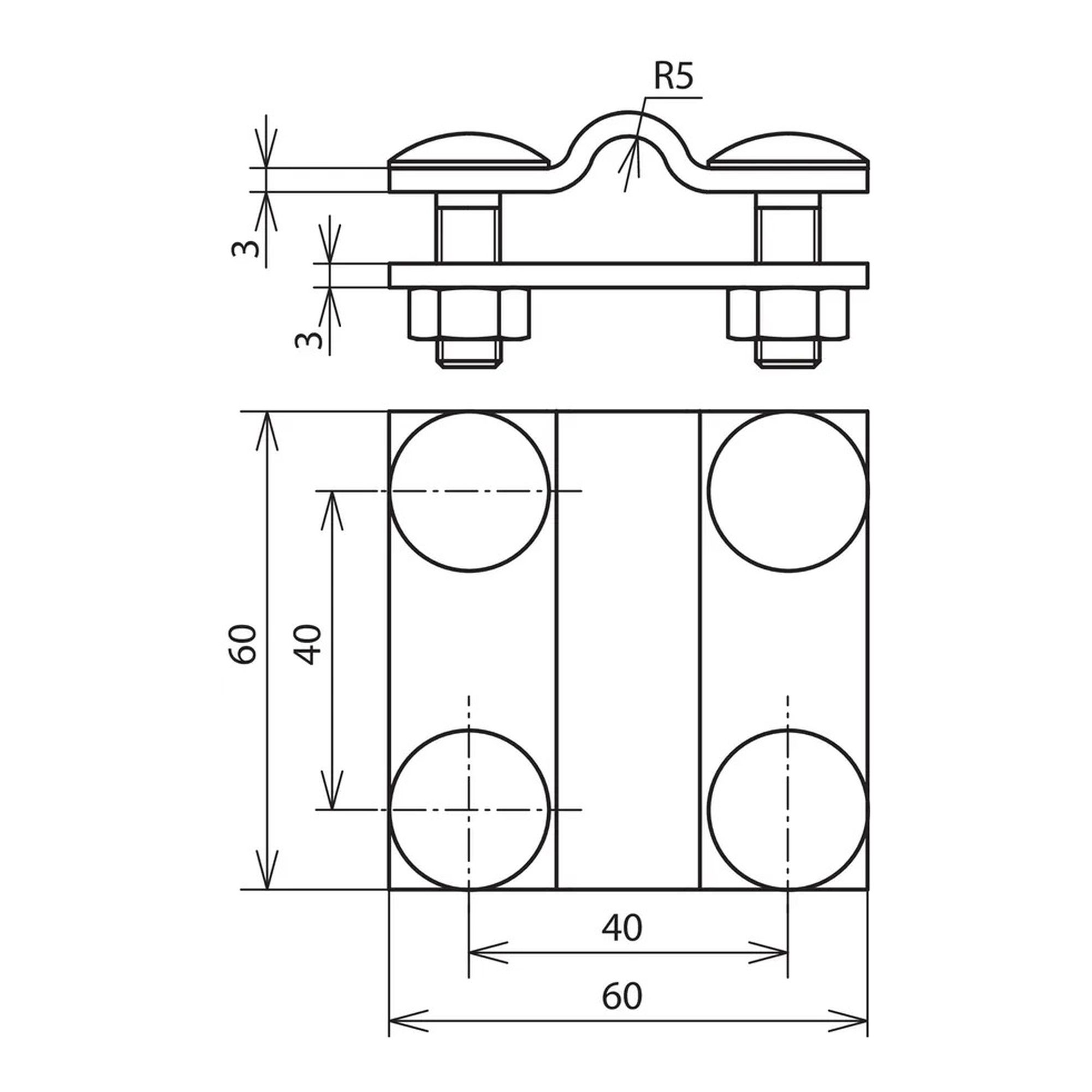 Conector variable StSt (V4A) para Rd 8-10/Fl 30mm DEHN 318239 - Imagen 2