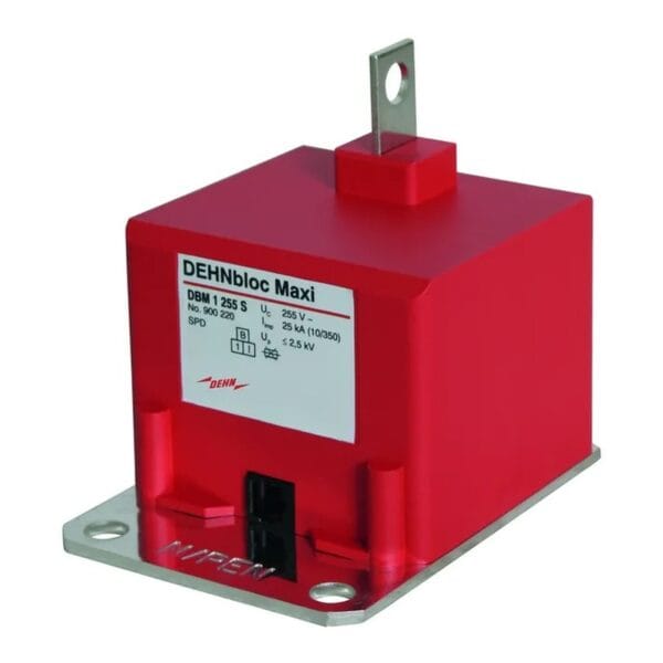 DEHNbloc Maxi S/Descargador coordinado unipolar de corriente de rayo con dispositivo integrado de derivación para la barra colectora, (Clase I para 230 V) DEHN 900220