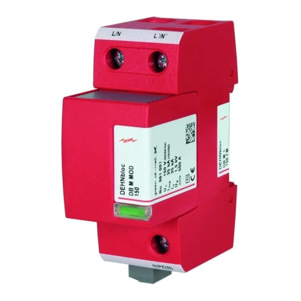 DEHNbloc modular/Descargador de corriente de rayo unipolar, modular, coordinado, (Clase I para 120 V) DEHN 961115