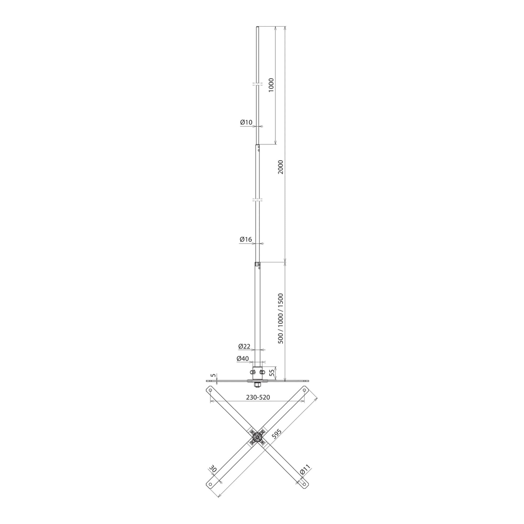 Kit de Terminal aérea para techos metálicos Al/StSt / Kit de Pararrayos tipo Franklin para techos metálicos DEHN 123430 - Imagen 2