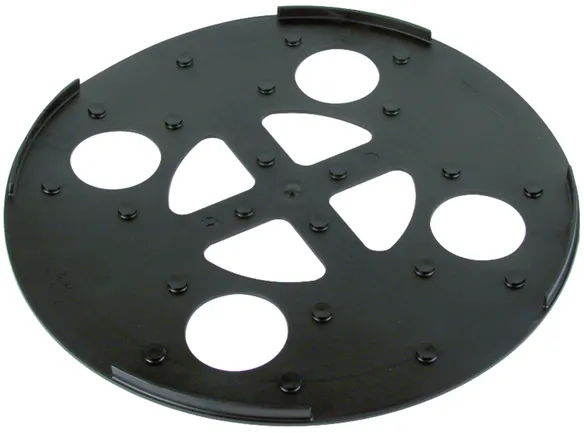 Placa base de plástico D 370mm negra 102050
