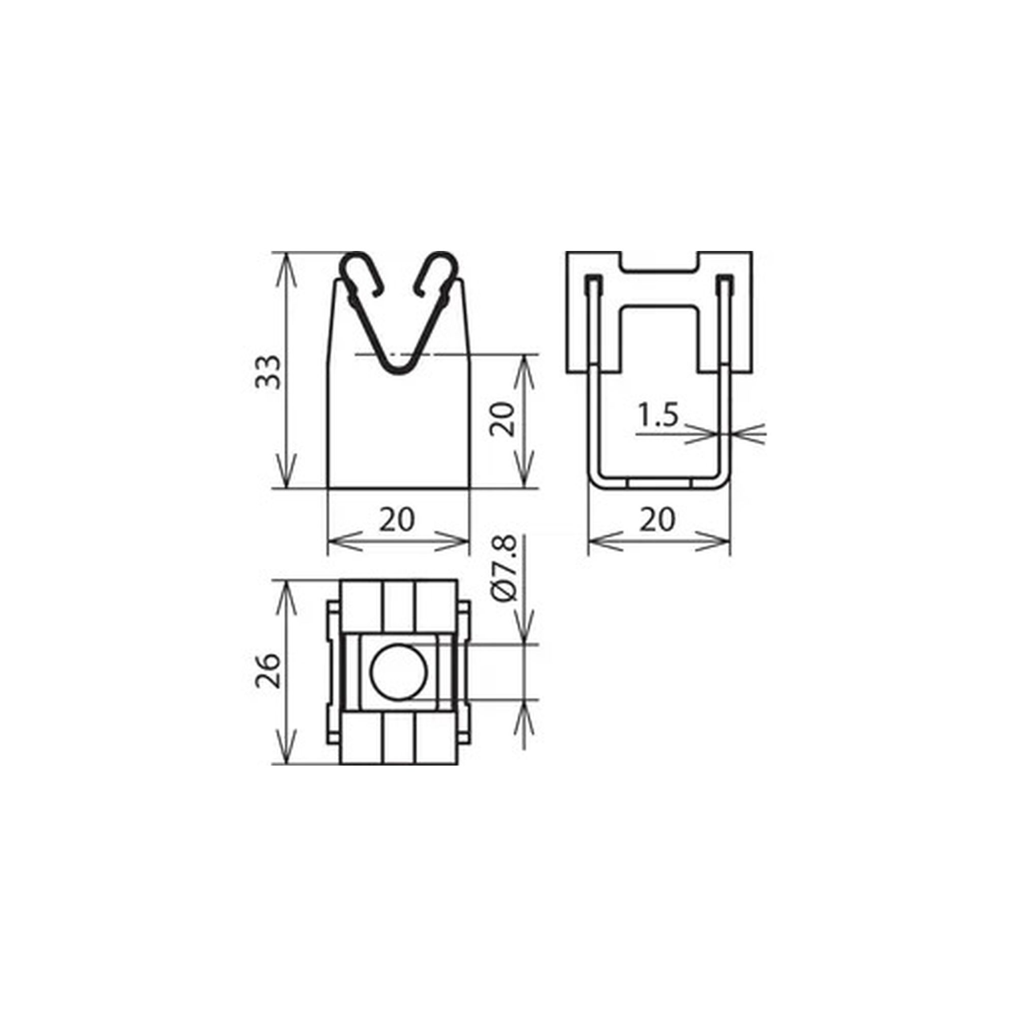 Soporte de conductor DEHNgrip StSt para Rd 8mm / Abrazadera DEHNgrip de acero inoxidable para cable redondo de 8mm DEHN 207009 - Imagen 2