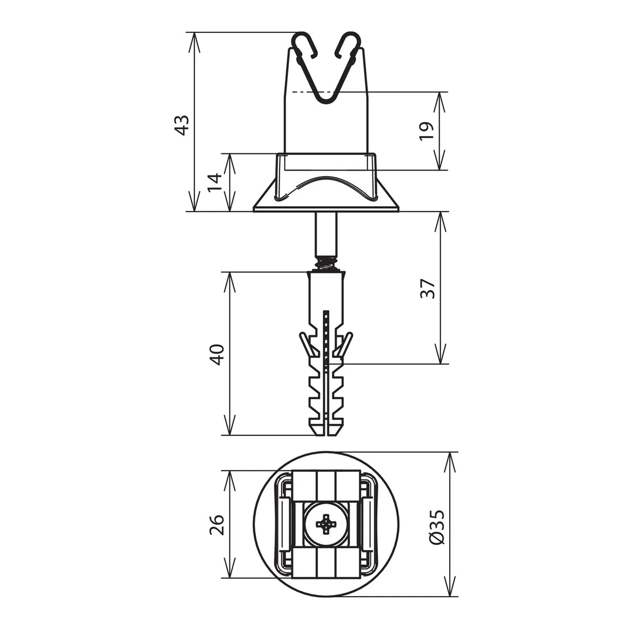 Soporte de conductor DEHNgrip StSt para Rd 8mm DEHN 207109 - Imagen 2