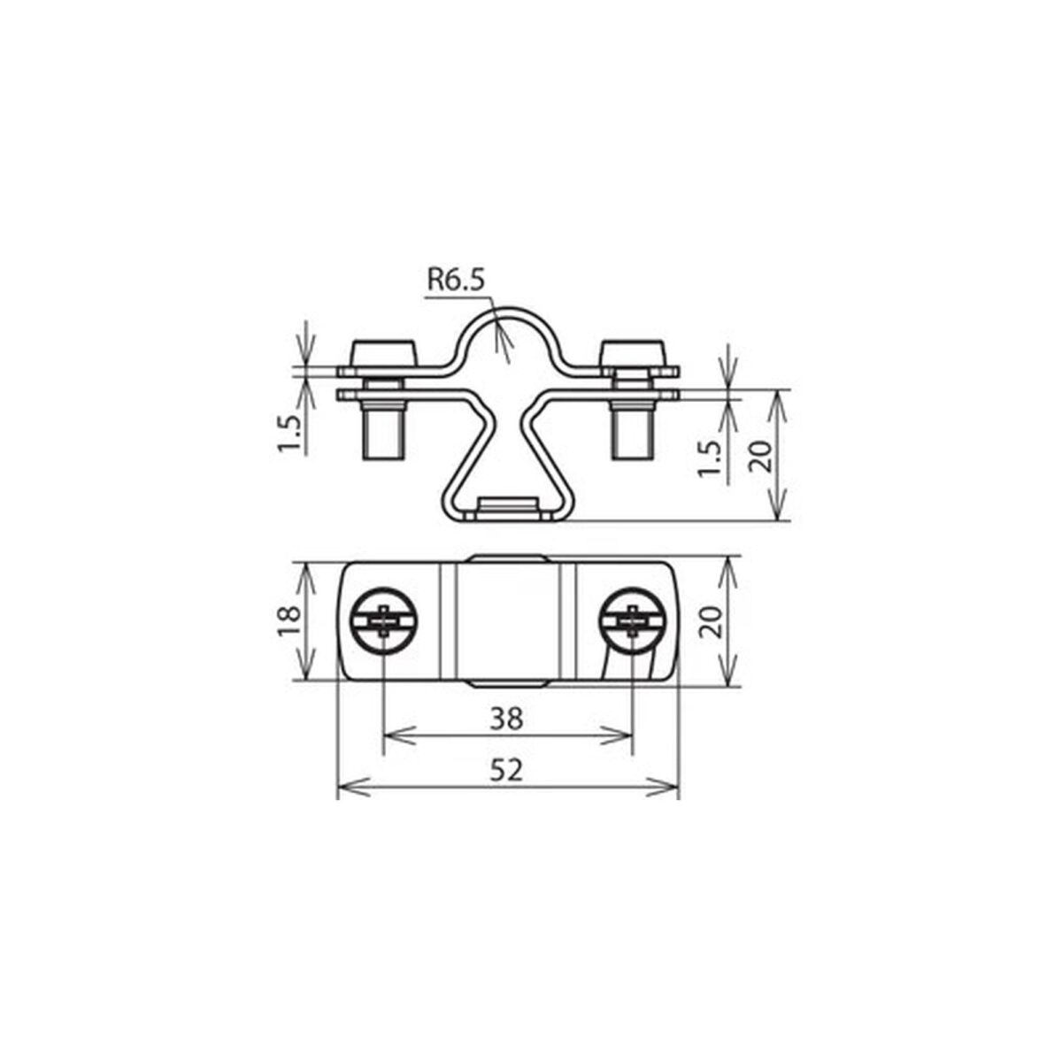 Soporte de conductor StSt con rosca M8 DEHN 274113 - Imagen 2