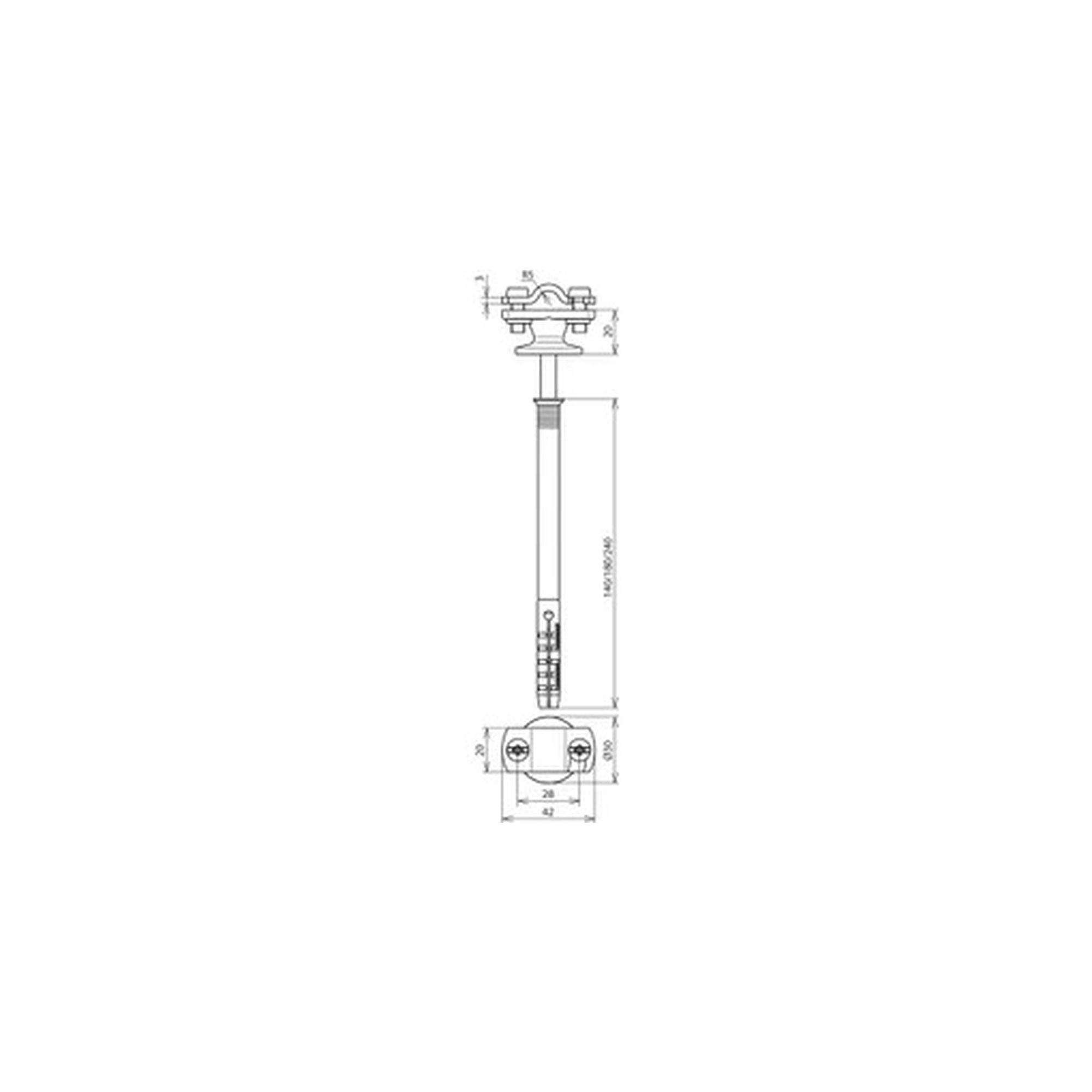 Soporte de conductor con brida ZDC para / Abrazadera con brida ZDC para DEHN 273740 - Imagen 2
