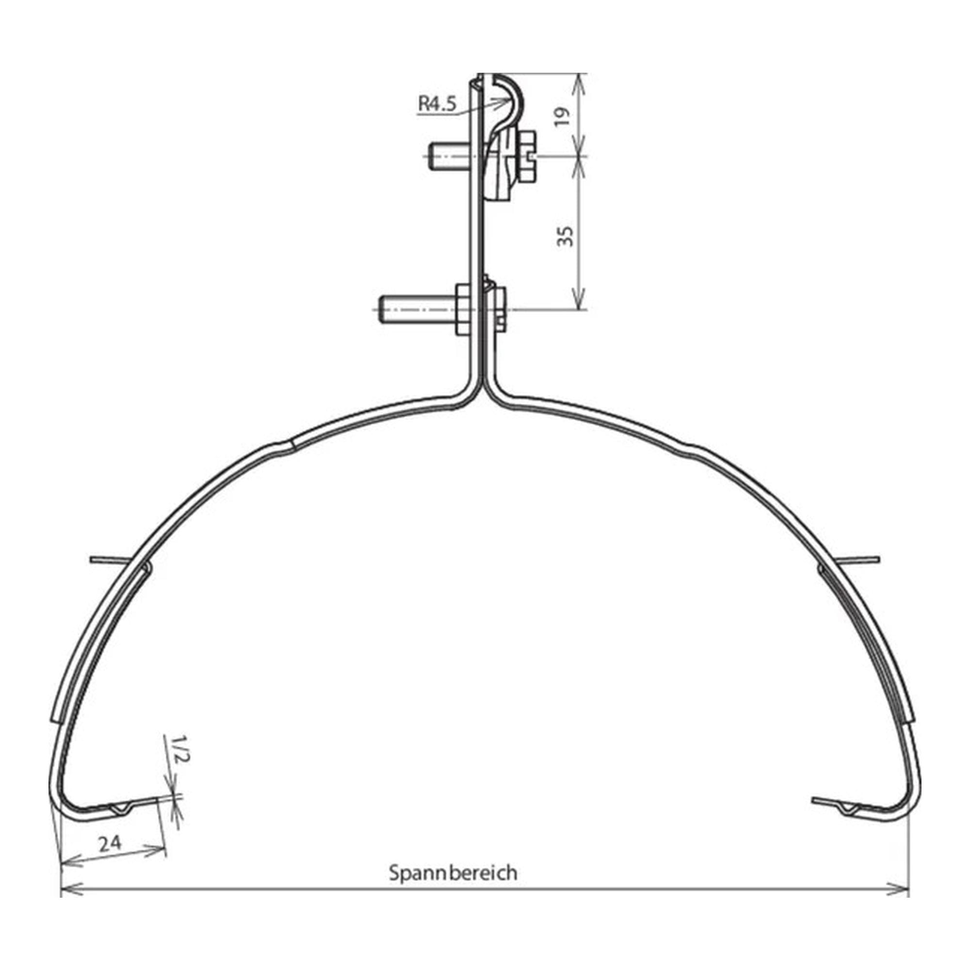Soporte de conductor de techo DEHNQUICK St/tZn / Abrazadera DEHNQUICK para cable de bajada en techo DEHN 202020 - Imagen 2