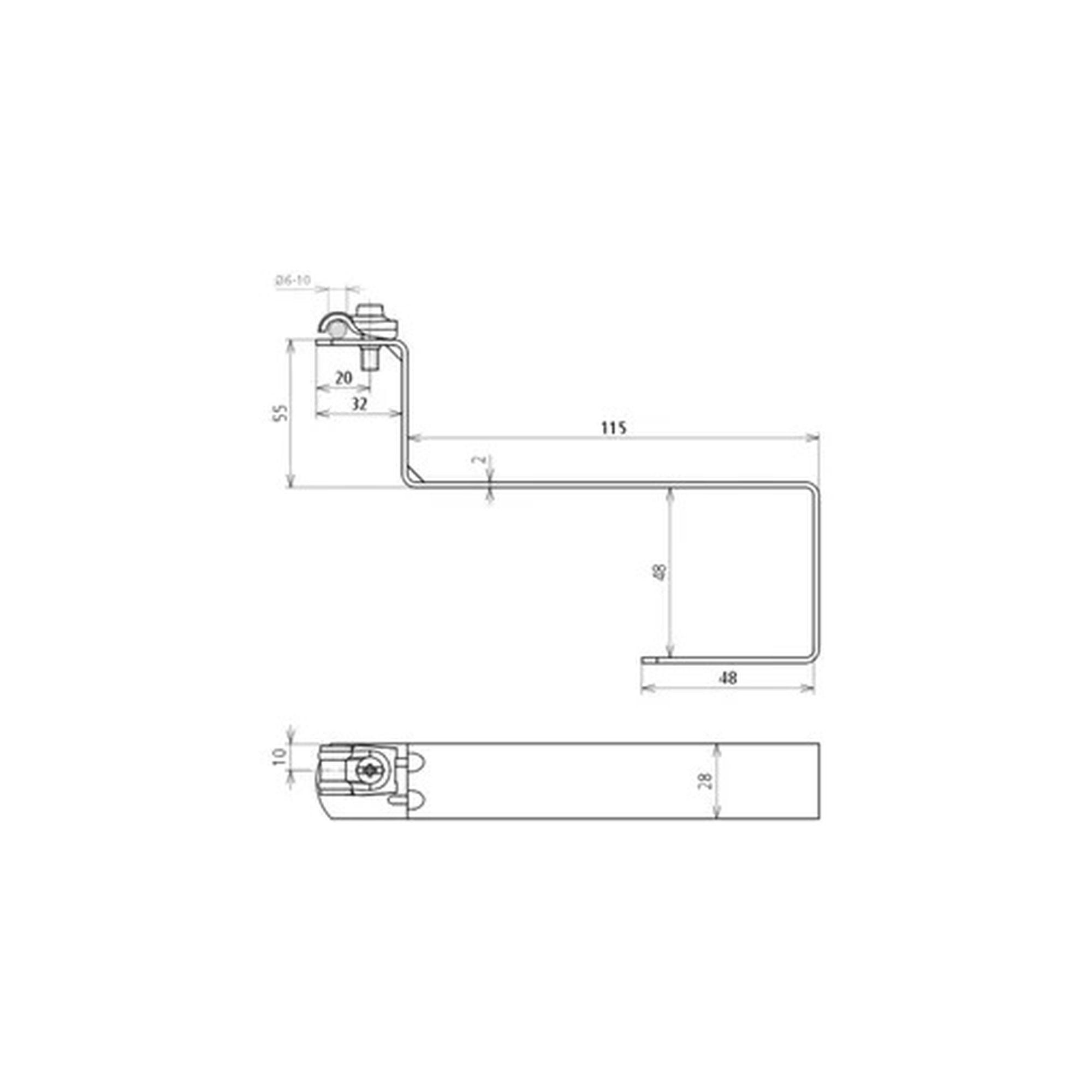 Soporte de conductor de techo DEHNQUICK St/tZn / Abrazadera DEHNQUICK para cable de bajada en techo DEHN 202050 - Imagen 2