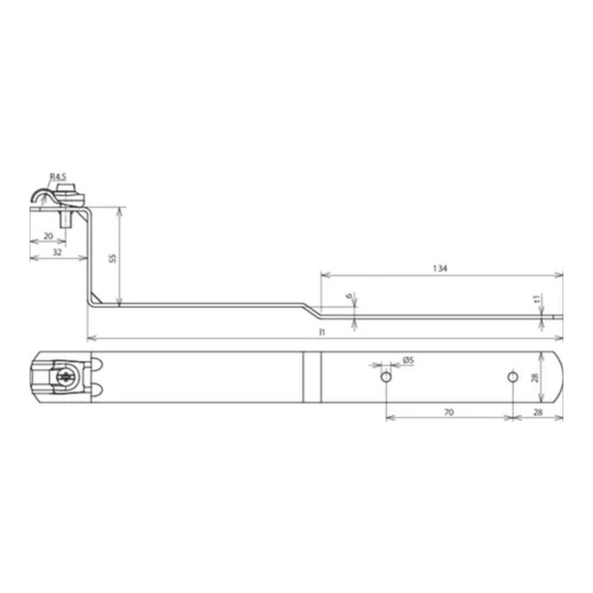 Soporte de conductor de techo DEHNQUICK St/tZn f. / Abrazadera DEHNQUICK para cable de bajada en techo para DEHN 202010 - Imagen 2