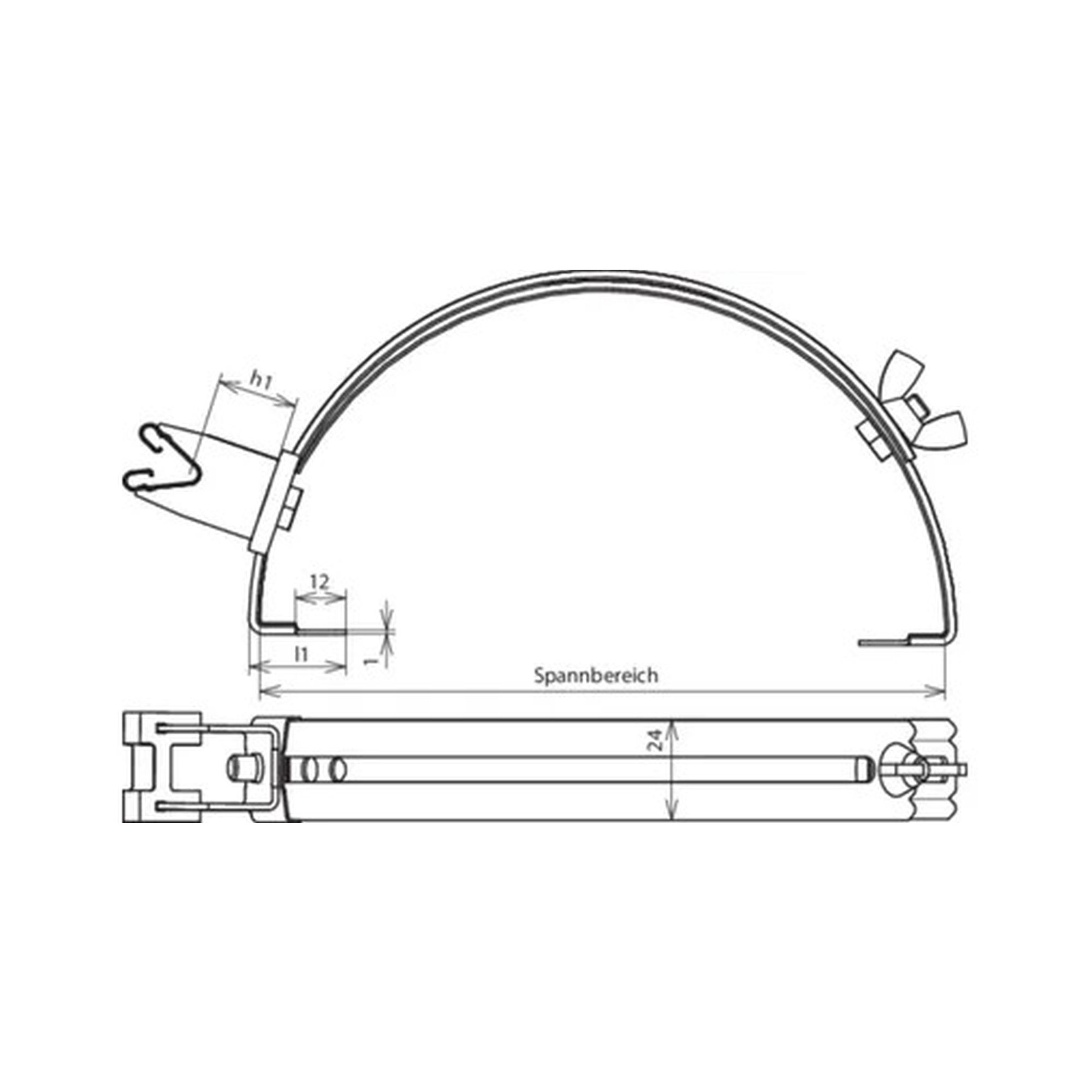 Soporte de conductor de techo DEHNgrip StSt H 20mm / Abrazadera DEHNgrip de acero inoxidable H 20mm para cable de bajada en techo DEHN 206109 - Imagen 2