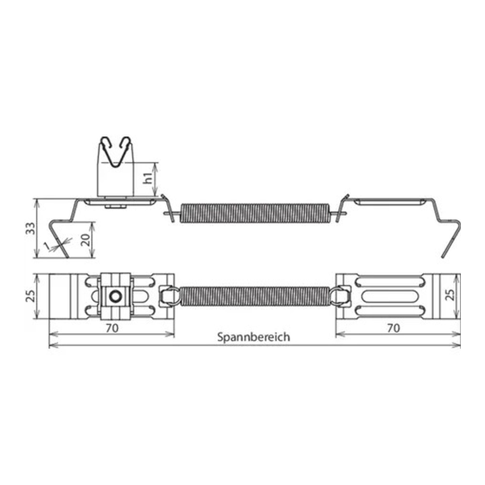 Soporte de conductor de techo SPANNgrip StSt / Abrazadera SPANNgrip de acero inoxidable para cable de bajada en techo DEHN 206239 - Imagen 2