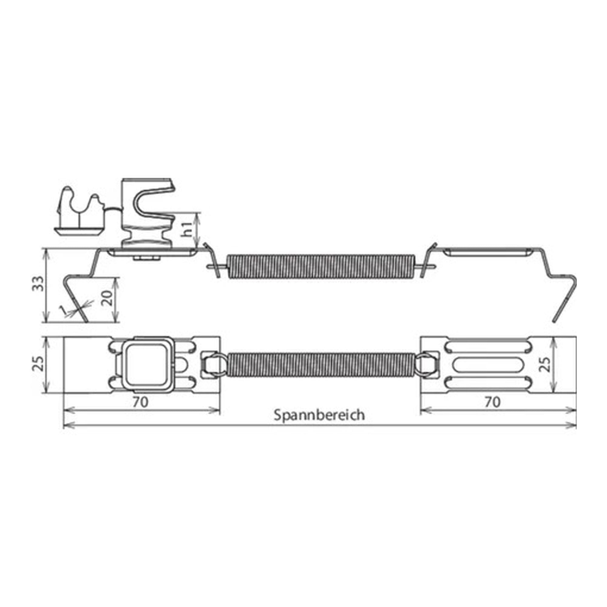 Soporte de conductor de techo SPANNsnap StSt/plástico gris / Abrazadera SPANNsnap de acero inoxidable/plástico gris para cable de bajada en techo DEHN 204269 - Imagen 2