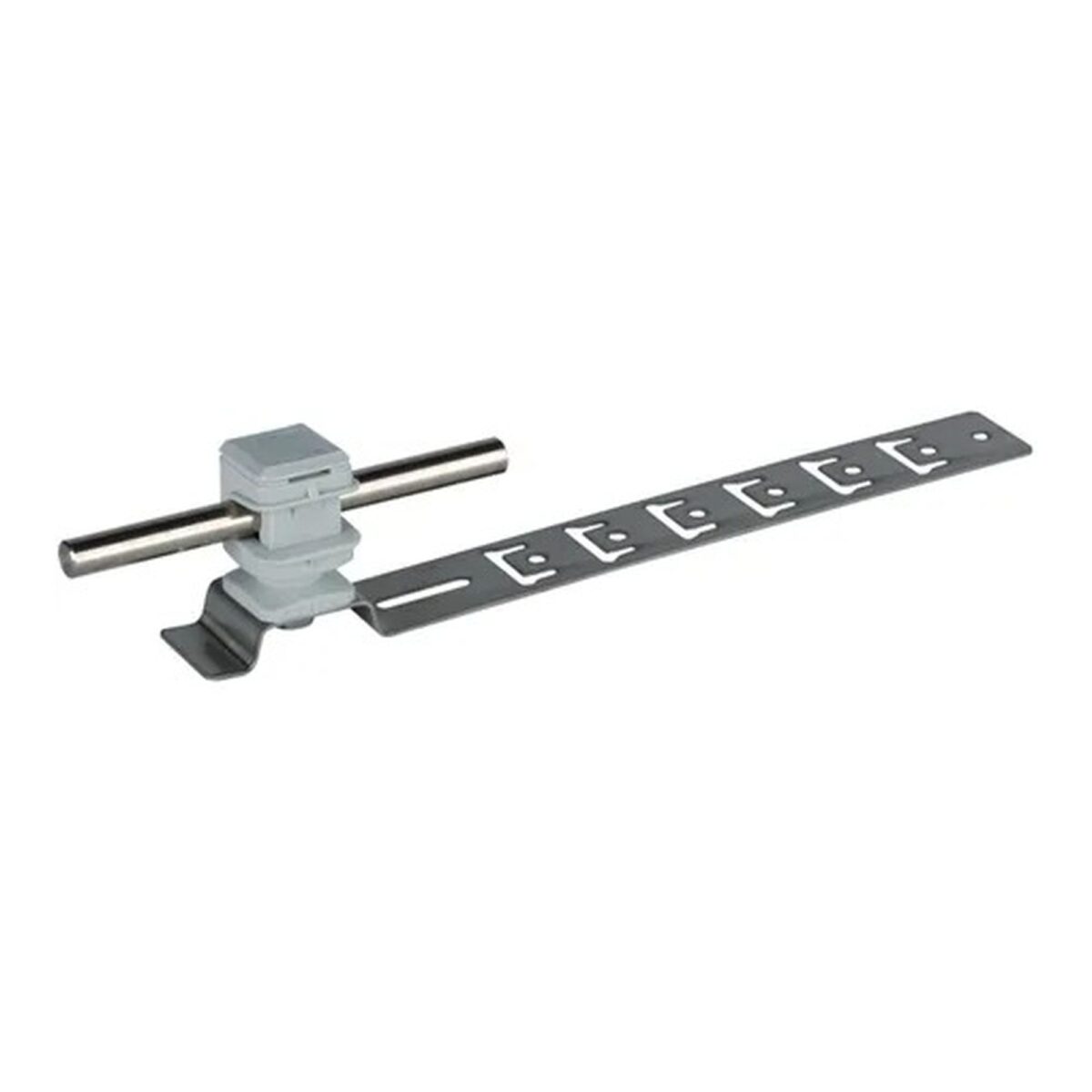 Soporte de conductor de techo UNIsnap StSt/plástico gris / Abrazadera UNIsnap de acero inoxidable/plástico gris para cable de bajada en techo DEHN 204149