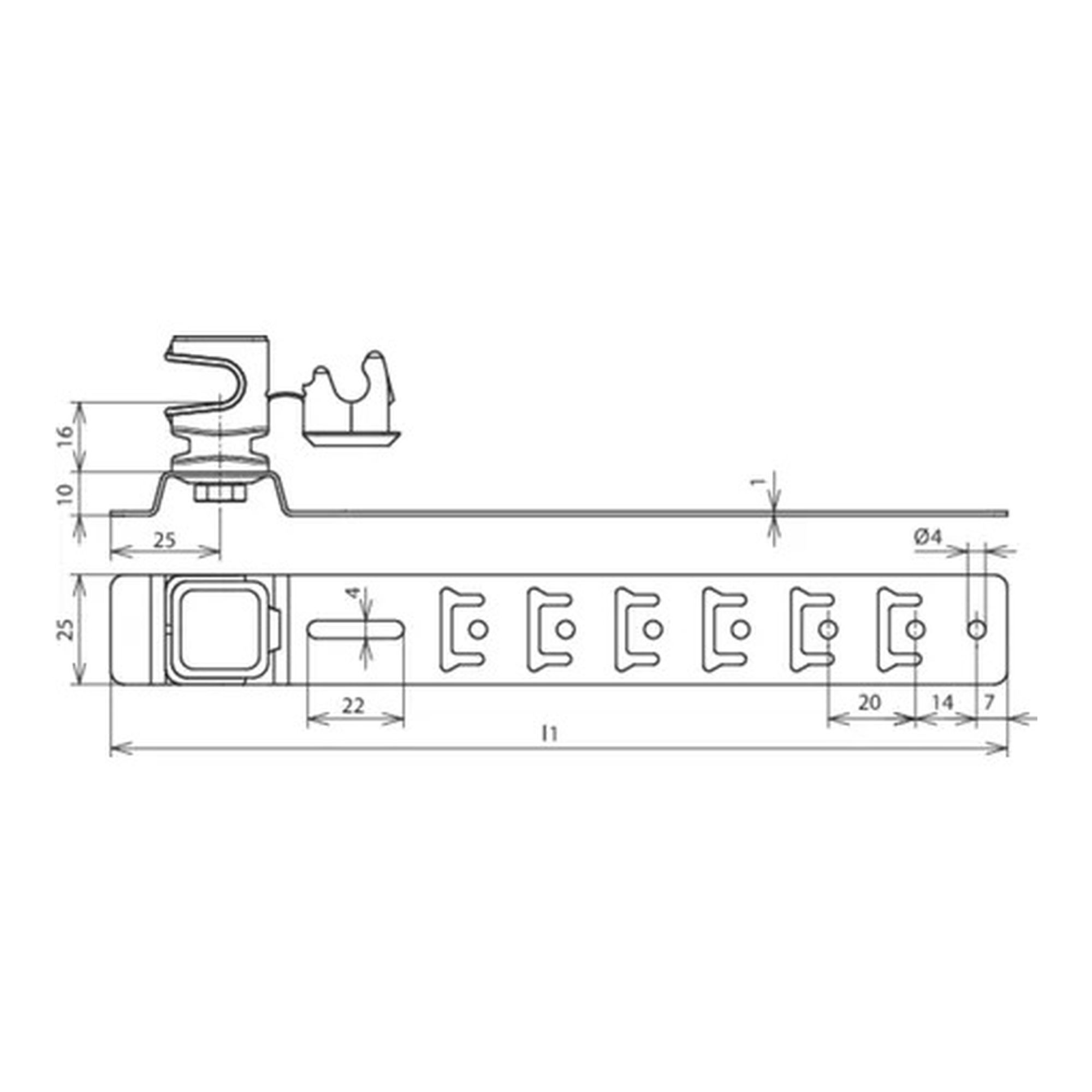 Soporte de conductor de techo UNIsnap StSt/plástico gris / Abrazadera UNIsnap de acero inoxidable/plástico gris para cable de bajada en techo DEHN 204149 - Imagen 2