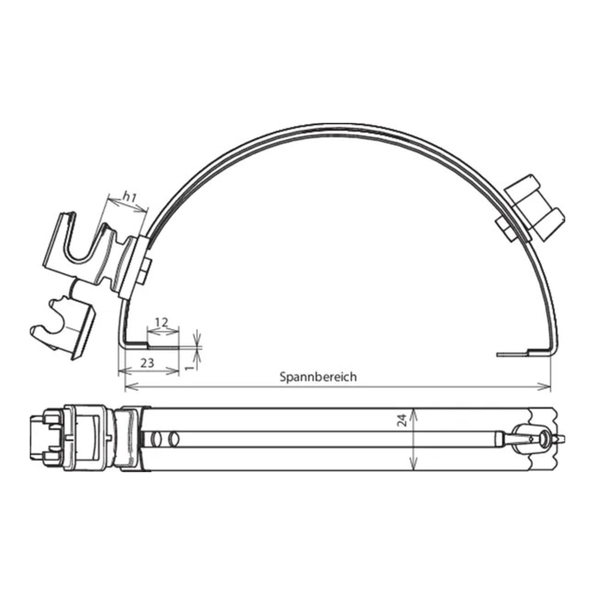Soporte de conductor de techo ajustable StSt w. / Abrazadera ajustable de acero inoxidable para cable de bajada en techo DEHN 204109 - Imagen 2