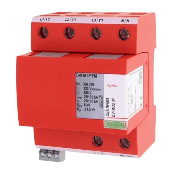 Supresor de sobretension DEHNvista tipo I+II para 3F+N+T, voltaje nominal 120/150 V DEHN 900346