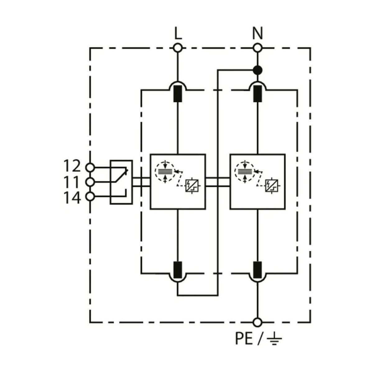 Supresor de sobretension DEHNvista tipo I+II para F+N, voltaje nominal 120/150 V DEHN 900347 - Imagen 2
