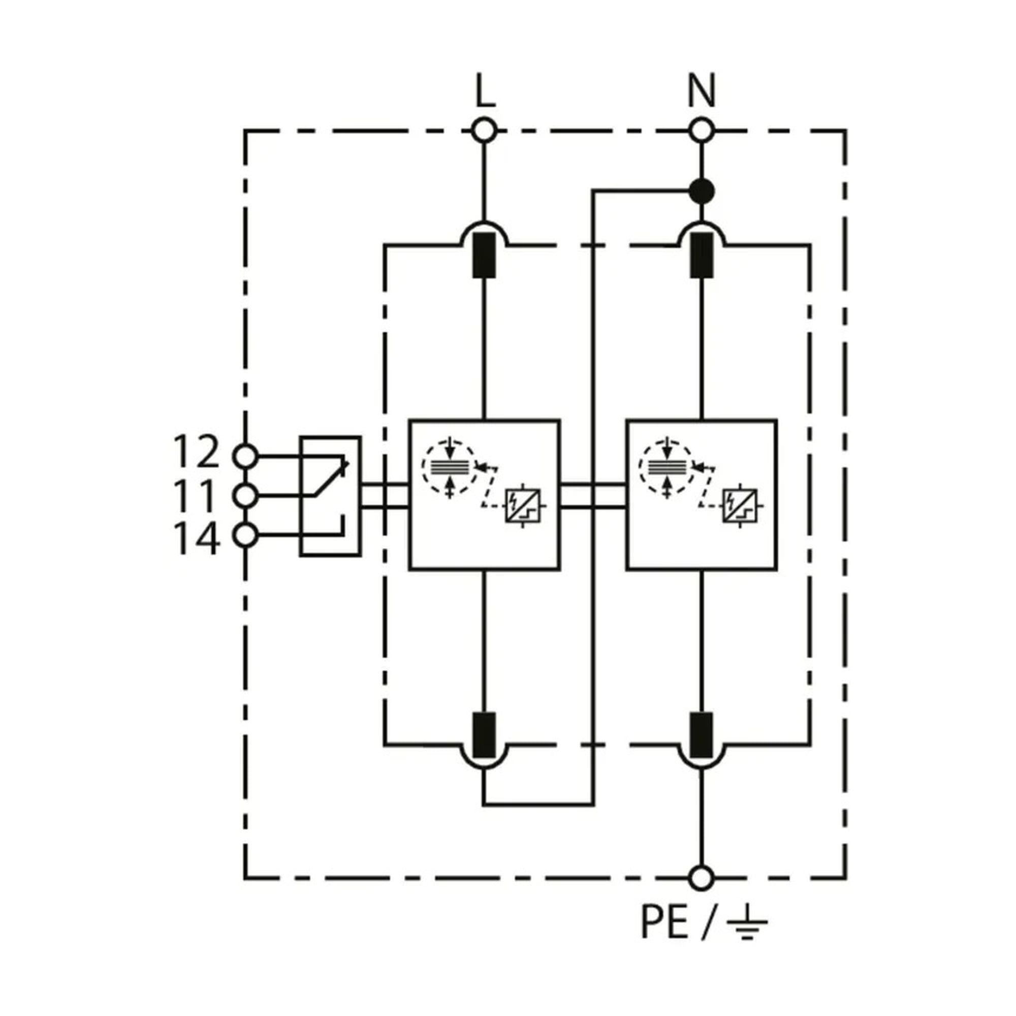 Supresor de sobretension DEHNvista tipo I+II para F+N, voltaje nominal 120/150 V DEHN 900347 - Imagen 2