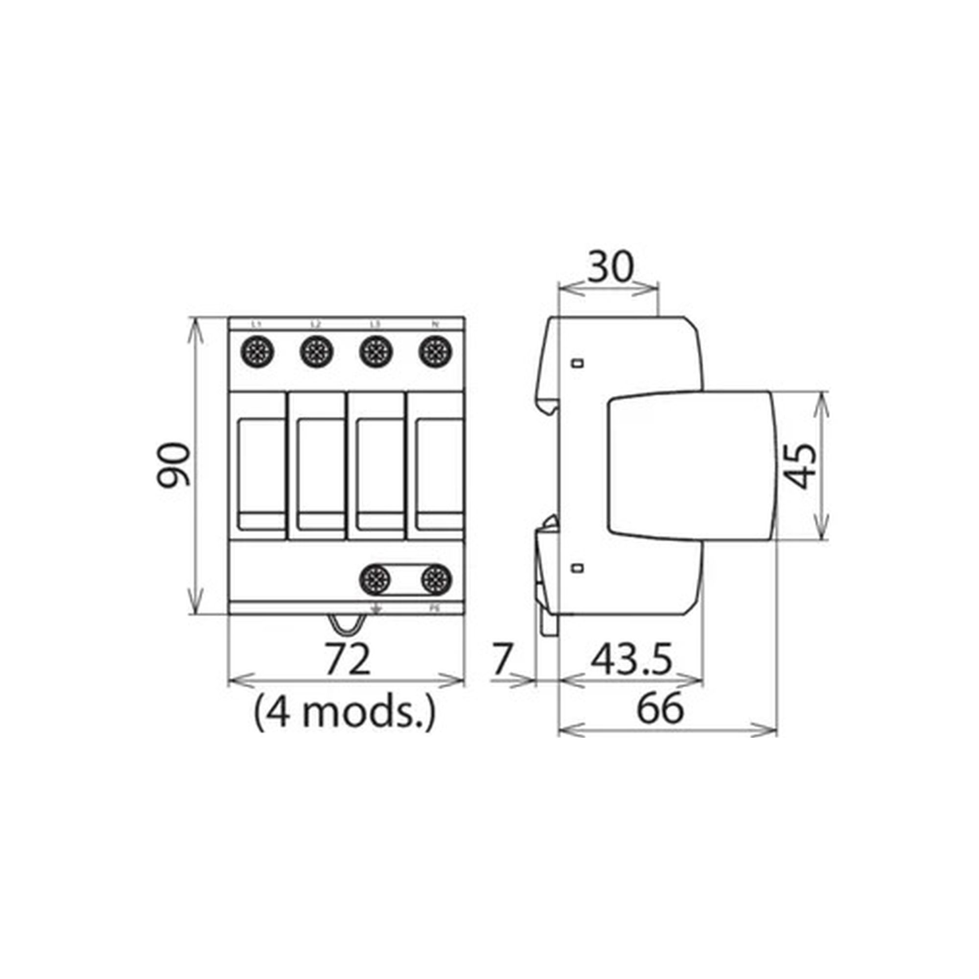 Supresor de sobretensiones/ DEHNguard M (DPS modular Clase II para 120 /240 V) DEHN 952323 - Imagen 3