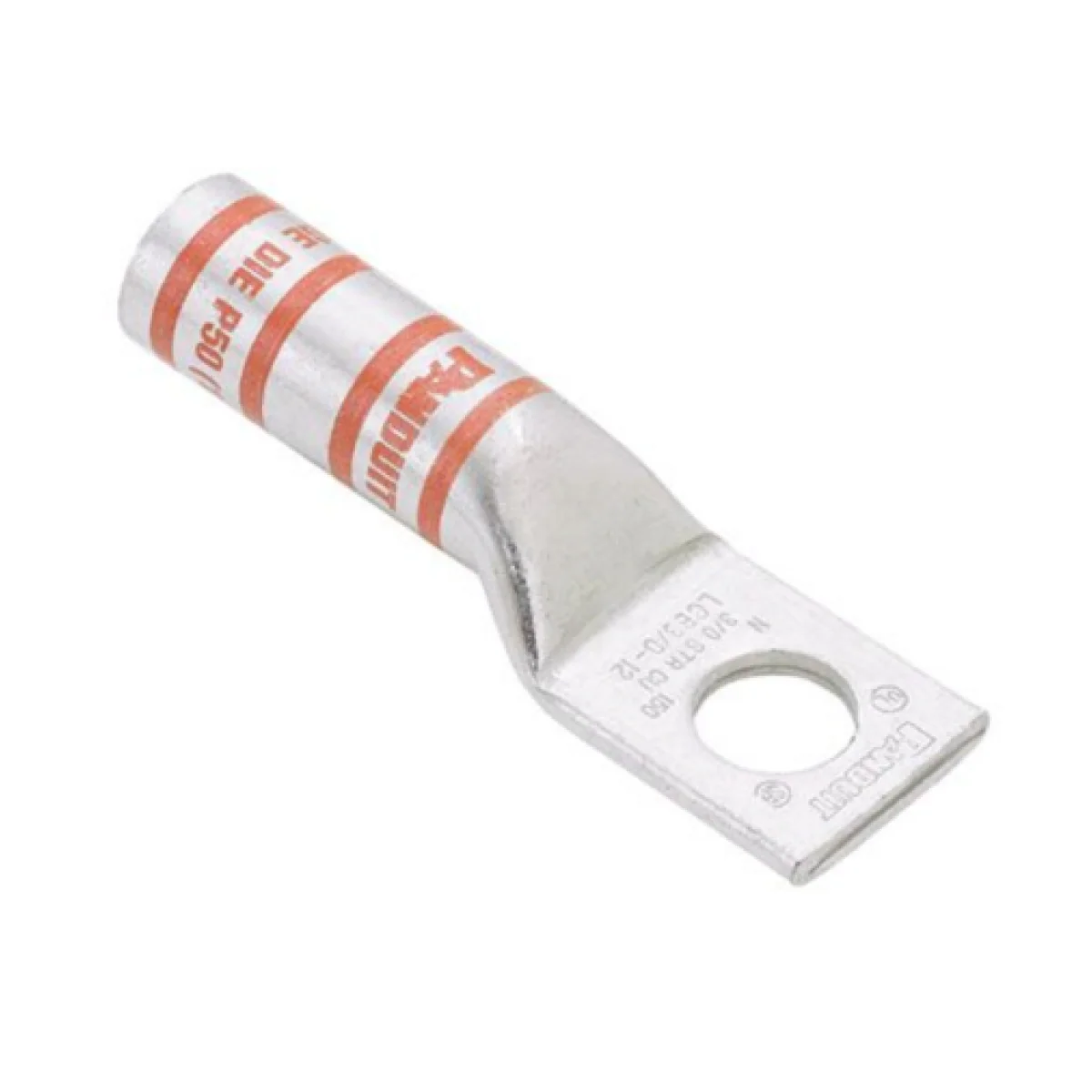 Zapata terminal de cobre electrolítico estañado de cañón largo calibre 1/0 AWG para tornillo de 1/2 pulgada